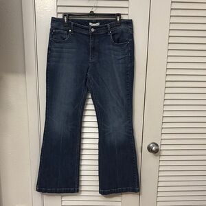 White House Black Market Dark Blue Flare Jeans